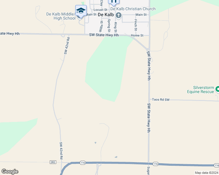 map of restaurants, bars, coffee shops, grocery stores, and more near in De Kalb