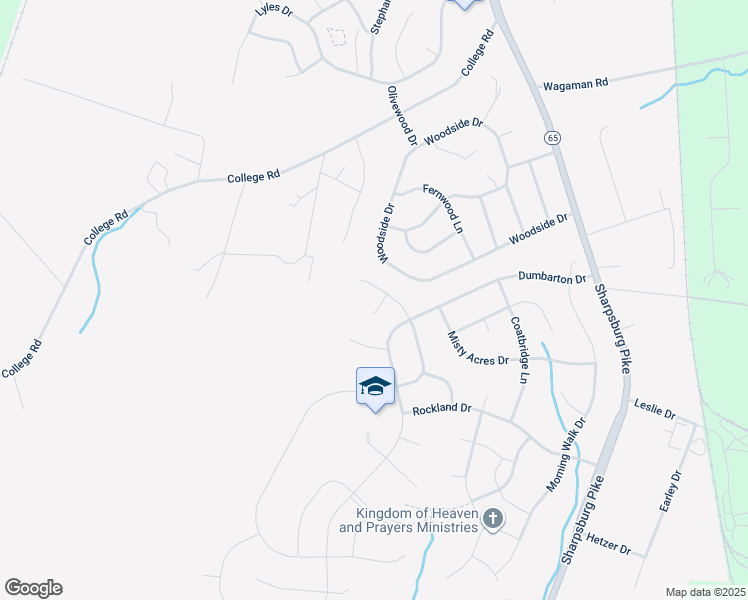 map of restaurants, bars, coffee shops, grocery stores, and more near 9618 Ashbury Circle in Hagerstown