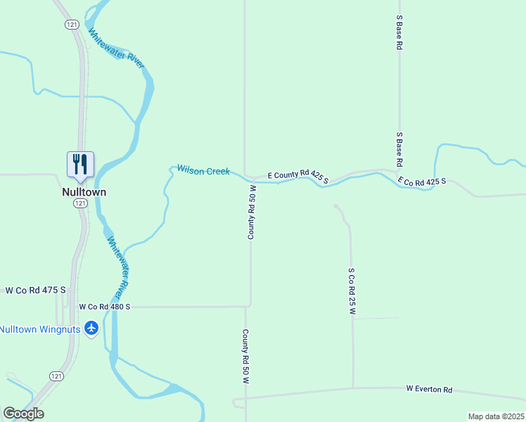 map of restaurants, bars, coffee shops, grocery stores, and more near 4662 South Co Road 50 West in Connersville