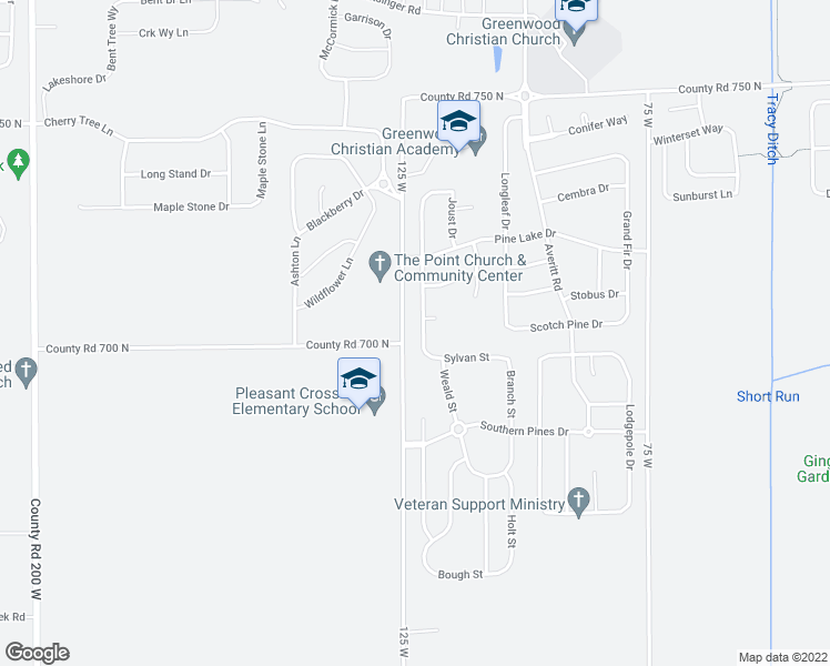 map of restaurants, bars, coffee shops, grocery stores, and more near 2760 Monarchy Lane in Greenwood