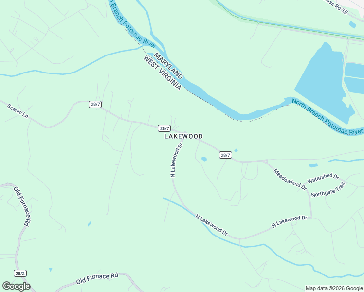 map of restaurants, bars, coffee shops, grocery stores, and more near 1246 Scenic Lane in Ridgeley