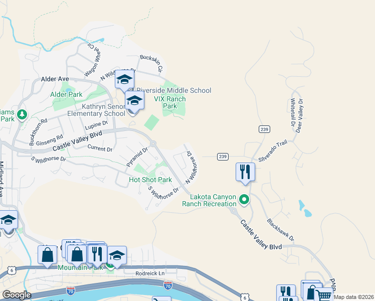map of restaurants, bars, coffee shops, grocery stores, and more near 151 Redstone Drive in New Castle