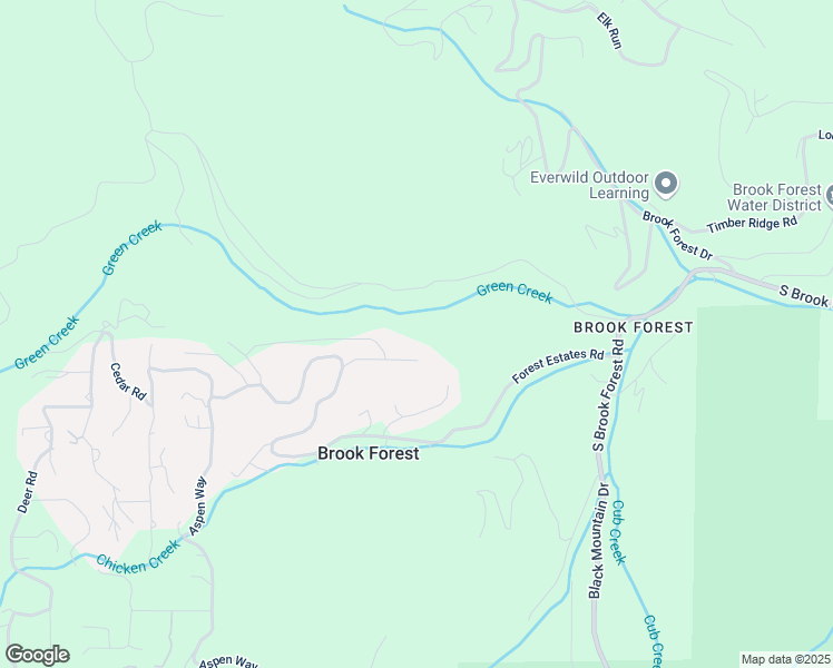 map of restaurants, bars, coffee shops, grocery stores, and more near 34211 Piny Point in Evergreen