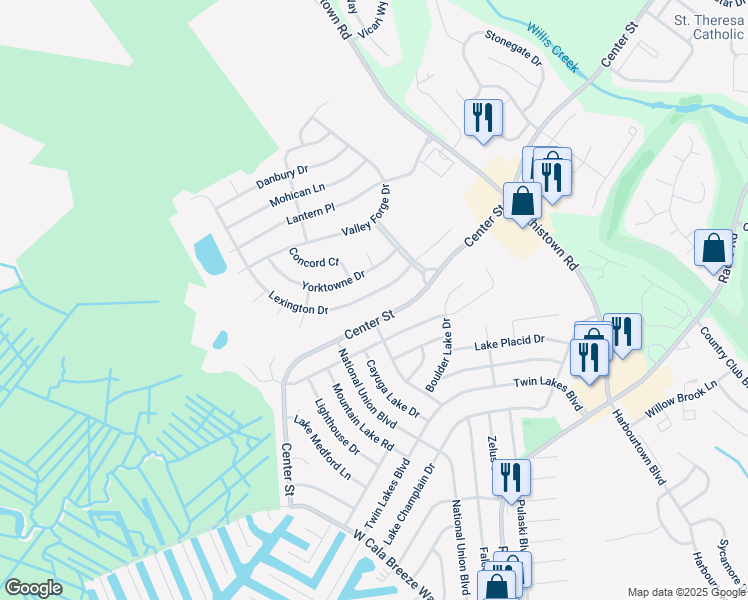 map of restaurants, bars, coffee shops, grocery stores, and more near 225 Lexington Drive in Little Egg Harbor Township