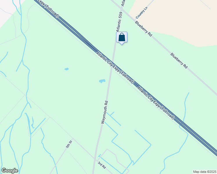 map of restaurants, bars, coffee shops, grocery stores, and more near Weymouth Road in Atlantic County