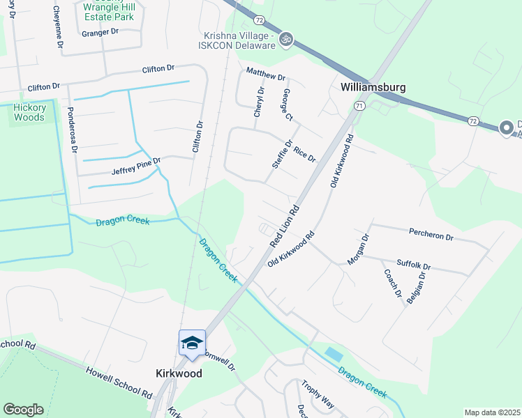 map of restaurants, bars, coffee shops, grocery stores, and more near 2109 Red Lion Road in Bear