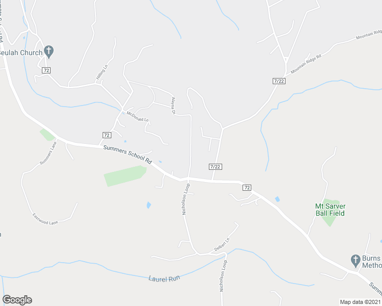 map of restaurants, bars, coffee shops, grocery stores, and more near 1397 Summer School Road in Morgantown