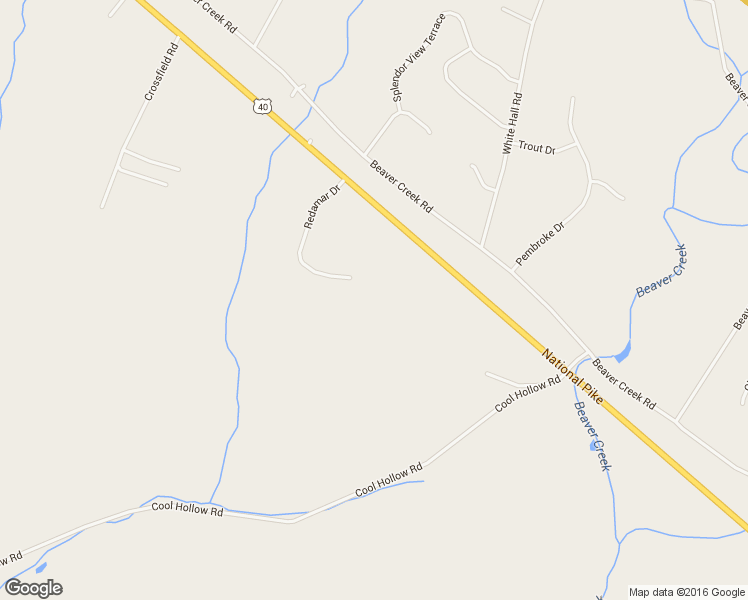 map of restaurants, bars, coffee shops, grocery stores, and more near 9702 Redamar Drive in Hagerstown