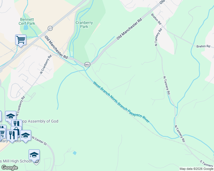 map of restaurants, bars, coffee shops, grocery stores, and more near 228 Blue Heron Drive in Westminster
