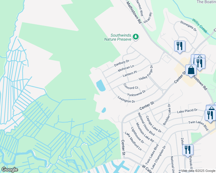 map of restaurants, bars, coffee shops, grocery stores, and more near 405 Lexington Drive in Little Egg Harbor Township