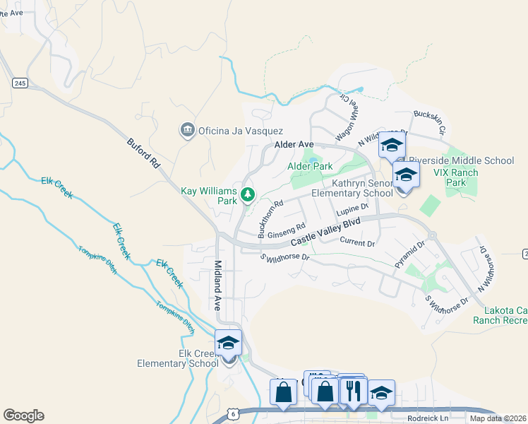 map of restaurants, bars, coffee shops, grocery stores, and more near 211 Buckthorn Road in New Castle