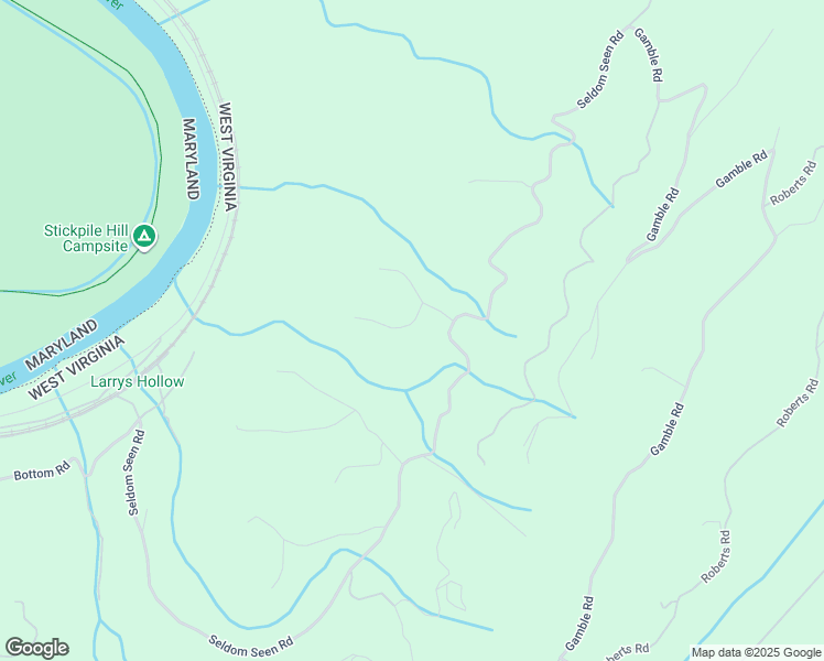 map of restaurants, bars, coffee shops, grocery stores, and more near 45 Locust Lane in Great Cacapon