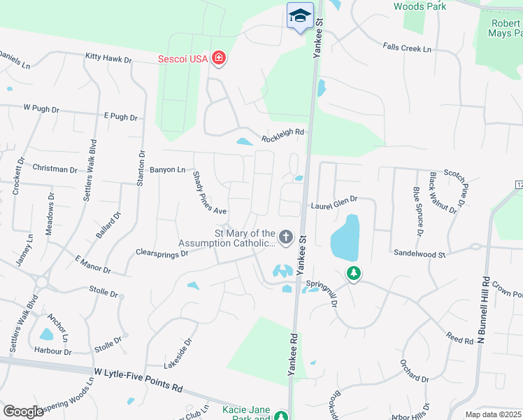 map of restaurants, bars, coffee shops, grocery stores, and more near 10 Aime Drive in Springboro