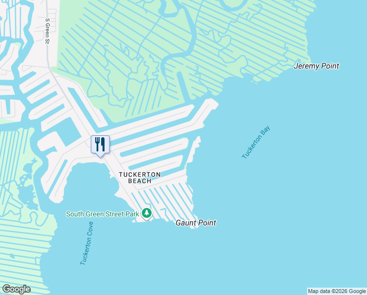 map of restaurants, bars, coffee shops, grocery stores, and more near 163 Flamingo Road in Tuckerton