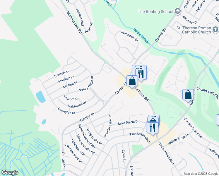 map of restaurants, bars, coffee shops, grocery stores, and more near 125 Lexington Drive in Little Egg Harbor Township