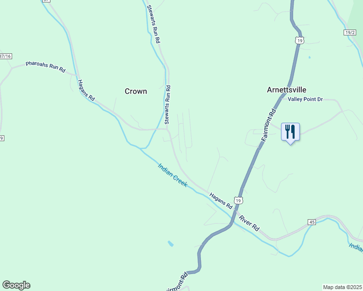 map of restaurants, bars, coffee shops, grocery stores, and more near 223 Ivy Street in Morgantown