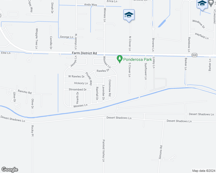 map of restaurants, bars, coffee shops, grocery stores, and more near 1510 Crestview Road in Fernley