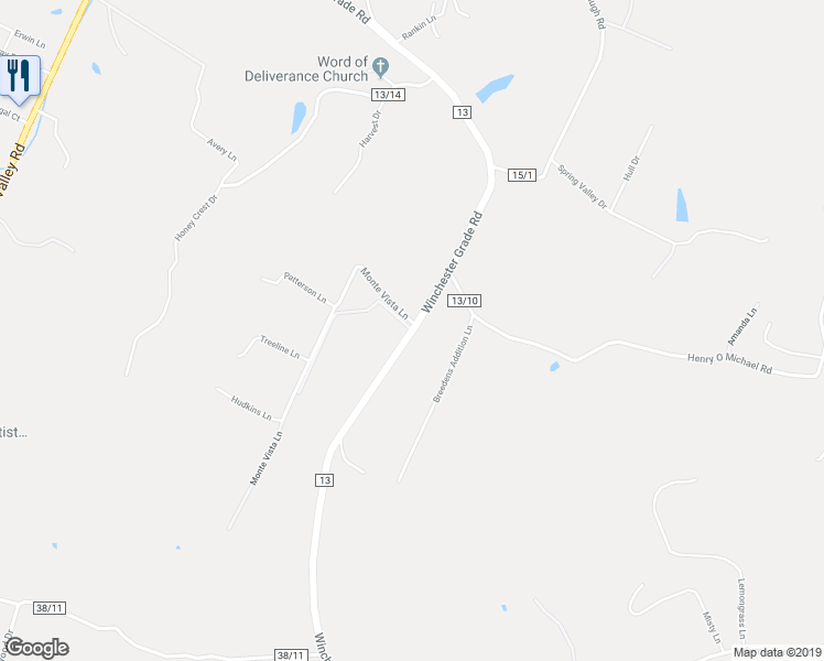 map of restaurants, bars, coffee shops, grocery stores, and more near 1055 Winchester Grade Road in Berkeley Springs