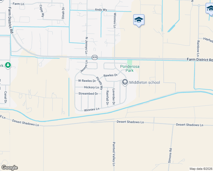 map of restaurants, bars, coffee shops, grocery stores, and more near 1808 Hickory Lane in Fernley