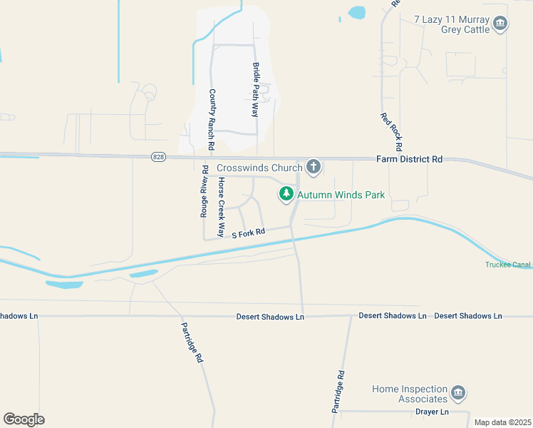 map of restaurants, bars, coffee shops, grocery stores, and more near 1429 Walker River Way in Fernley