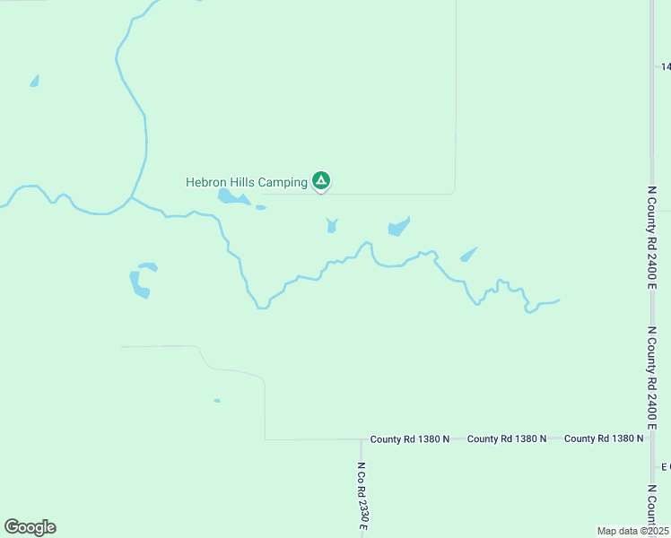 map of restaurants, bars, coffee shops, grocery stores, and more near 14347 North County Road 2350e in Oakland