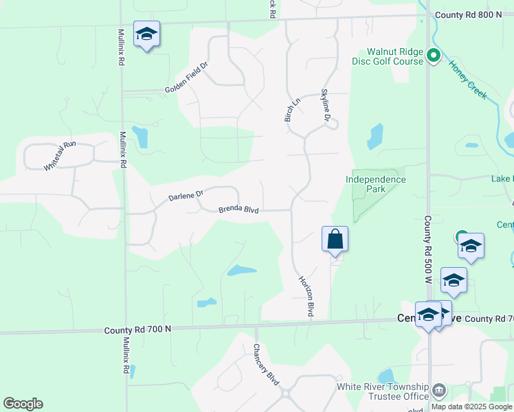 map of restaurants, bars, coffee shops, grocery stores, and more near 5577 Brenda Boulevard in Greenwood