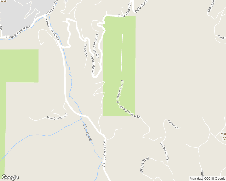 map of restaurants, bars, coffee shops, grocery stores, and more near 7339 South Frog Hollow Lane in Evergreen