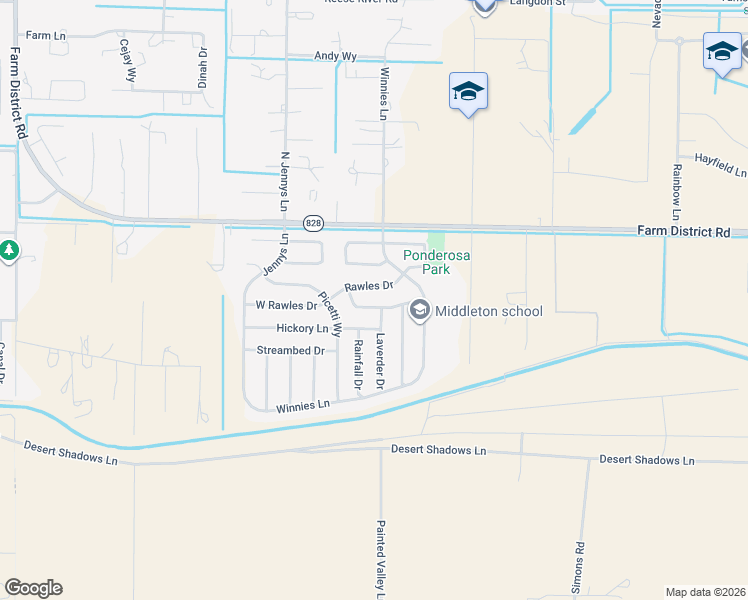 map of restaurants, bars, coffee shops, grocery stores, and more near 1694 Harvest Creek Way in Fernley