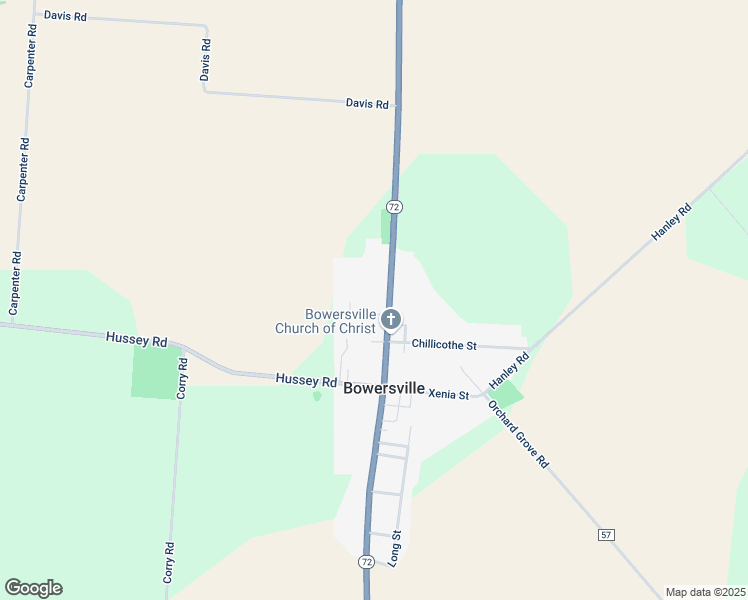 map of restaurants, bars, coffee shops, grocery stores, and more near 3091 Ohio 72 in Jamestown