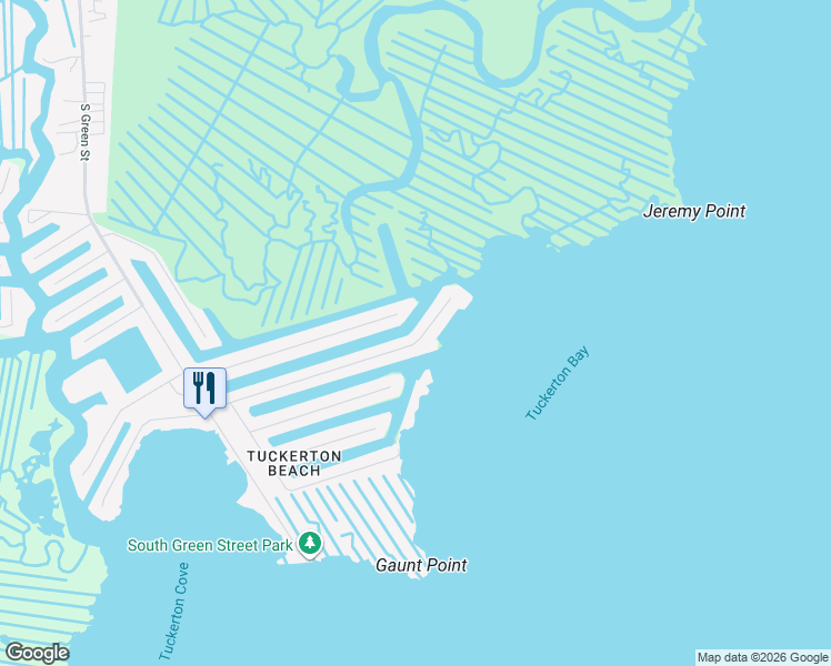 map of restaurants, bars, coffee shops, grocery stores, and more near 267 Heron Road in Tuckerton