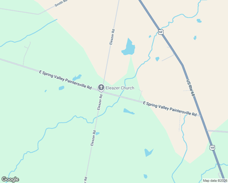 map of restaurants, bars, coffee shops, grocery stores, and more near 1818 East Spring Valley Painters Road in Xenia