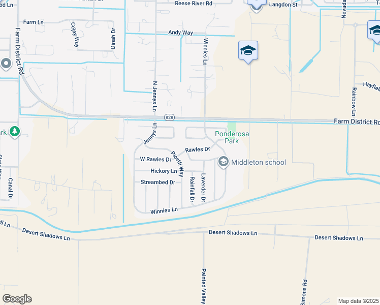 map of restaurants, bars, coffee shops, grocery stores, and more near 2019 Rawles Drive in Fernley