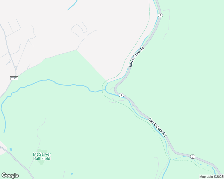 map of restaurants, bars, coffee shops, grocery stores, and more near 5038 Earl L Core Road in Morgantown