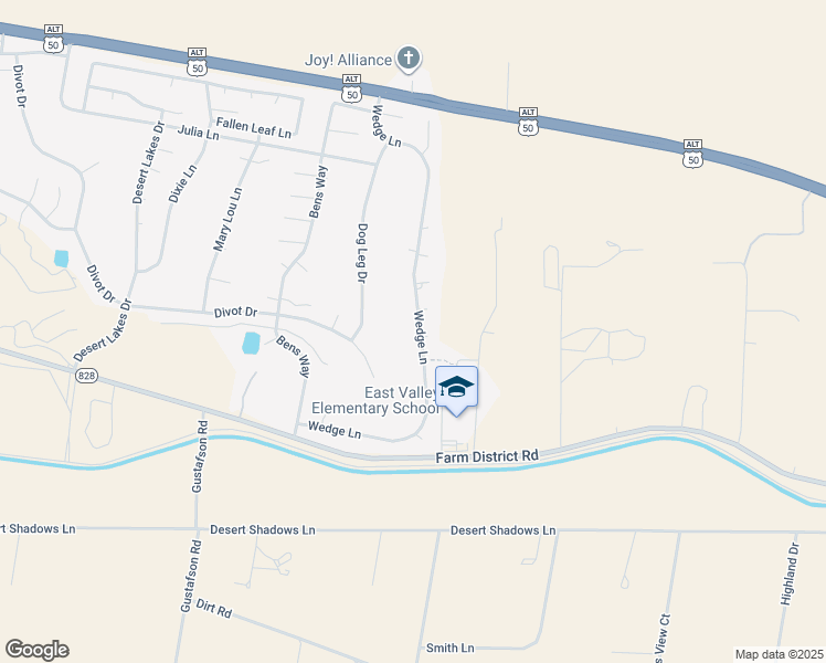 map of restaurants, bars, coffee shops, grocery stores, and more near 572 Wedge Lane in Fernley