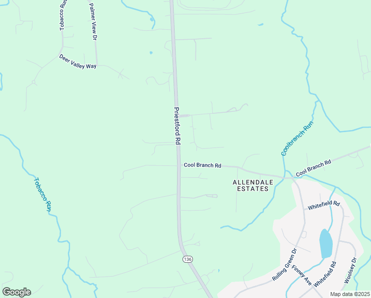 map of restaurants, bars, coffee shops, grocery stores, and more near 501-535 Priestford Road in Churchville
