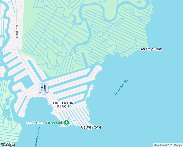 map of restaurants, bars, coffee shops, grocery stores, and more near 264 Heron Road in Tuckerton