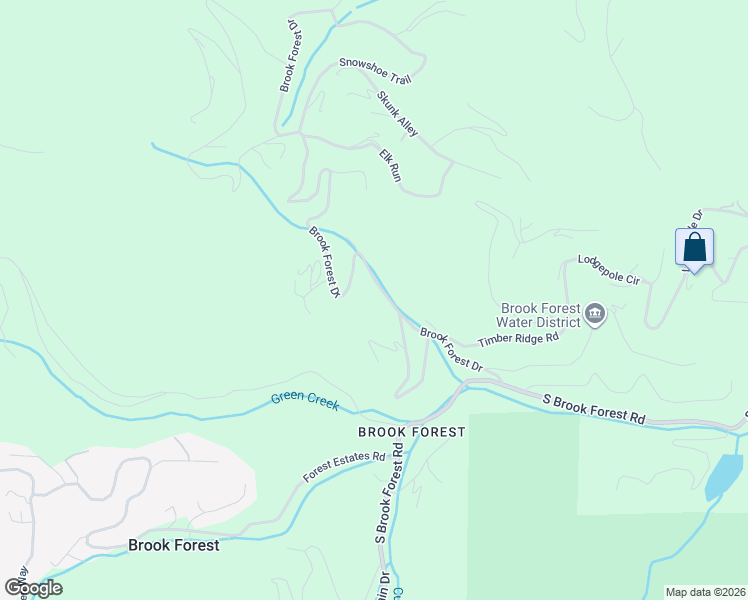 map of restaurants, bars, coffee shops, grocery stores, and more near 7251 South Brook Forest Drive in Evergreen