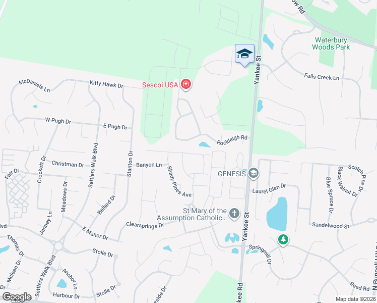 map of restaurants, bars, coffee shops, grocery stores, and more near 143 Rippling Brook Lane in Springboro