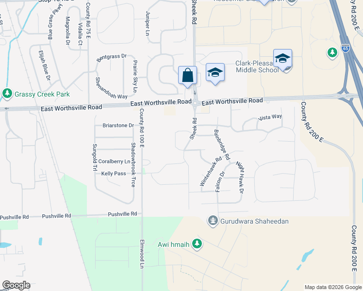 map of restaurants, bars, coffee shops, grocery stores, and more near 1153 Harrier Lane in Greenwood