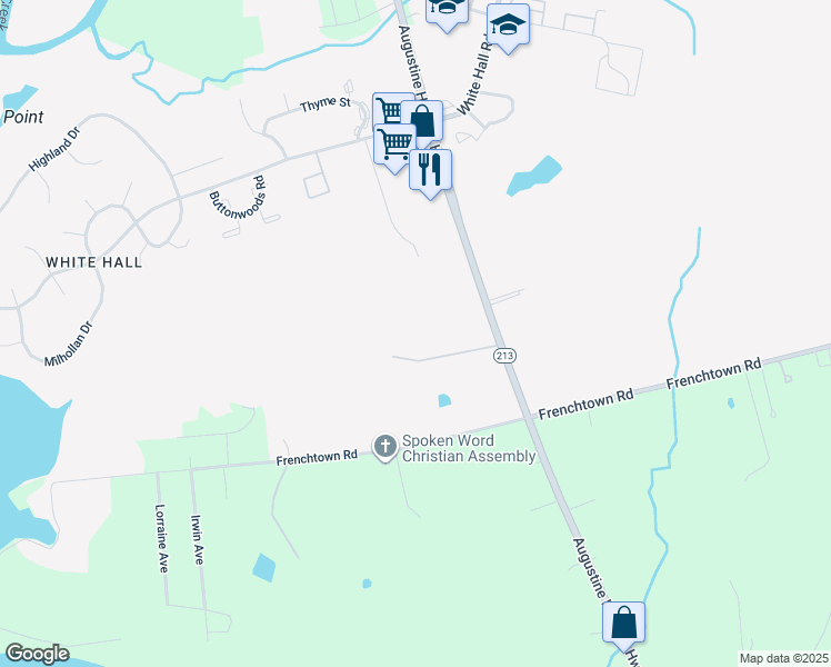map of restaurants, bars, coffee shops, grocery stores, and more near 500 Augustine Herman Highway in Elkton