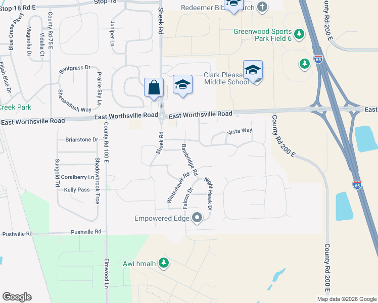 map of restaurants, bars, coffee shops, grocery stores, and more near 2315 Bainbridge Road in Greenwood