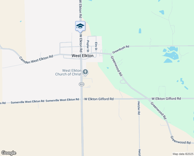 map of restaurants, bars, coffee shops, grocery stores, and more near in West Elkton