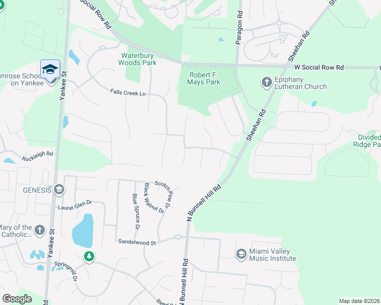 map of restaurants, bars, coffee shops, grocery stores, and more near 952 Aaron Nutt Drive in Dayton