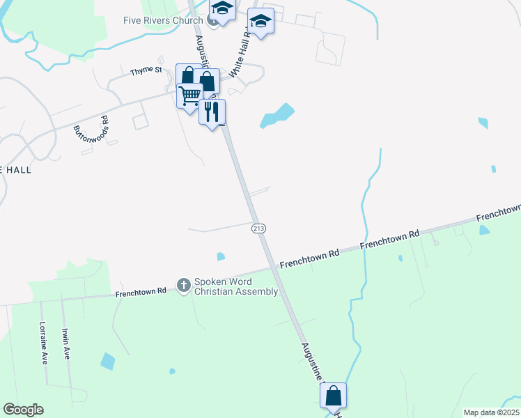 map of restaurants, bars, coffee shops, grocery stores, and more near 500 Augustine Herman Highway in Elkton