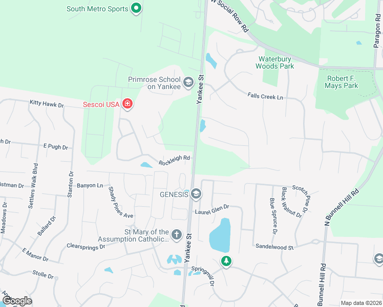 map of restaurants, bars, coffee shops, grocery stores, and more near 10871 Yankee Street in Dayton