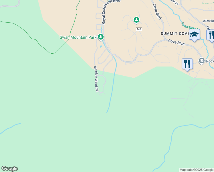 map of restaurants, bars, coffee shops, grocery stores, and more near 480 Meadow Wood Circle in Dillon
