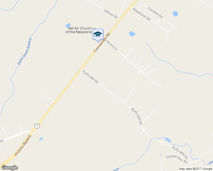 map of restaurants, bars, coffee shops, grocery stores, and more near 2109 Ruffs Mill Road in Bel Air