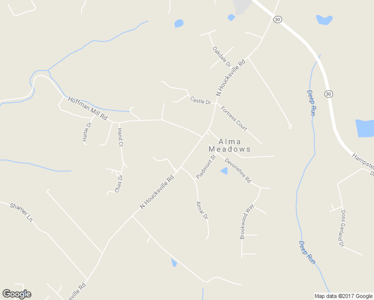 map of restaurants, bars, coffee shops, grocery stores, and more near 412 North Houcksville Road in Hampstead