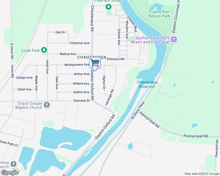 map of restaurants, bars, coffee shops, grocery stores, and more near 9093 Heritage Avenue in Franklin