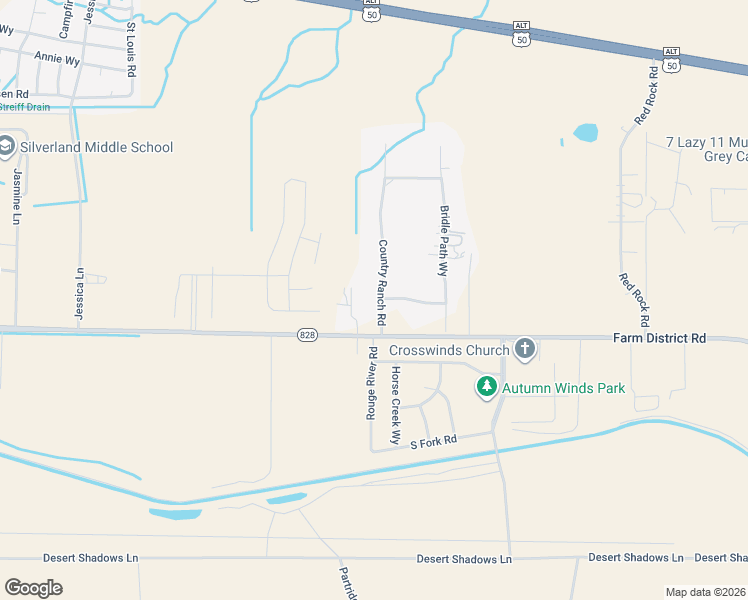map of restaurants, bars, coffee shops, grocery stores, and more near 107 Country Ranch Road in Fernley